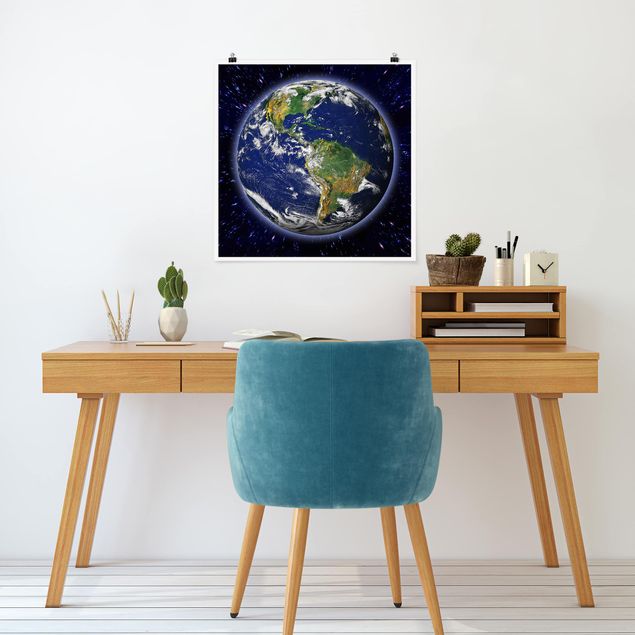 Poster - la Terra - Quadrato 1:1
