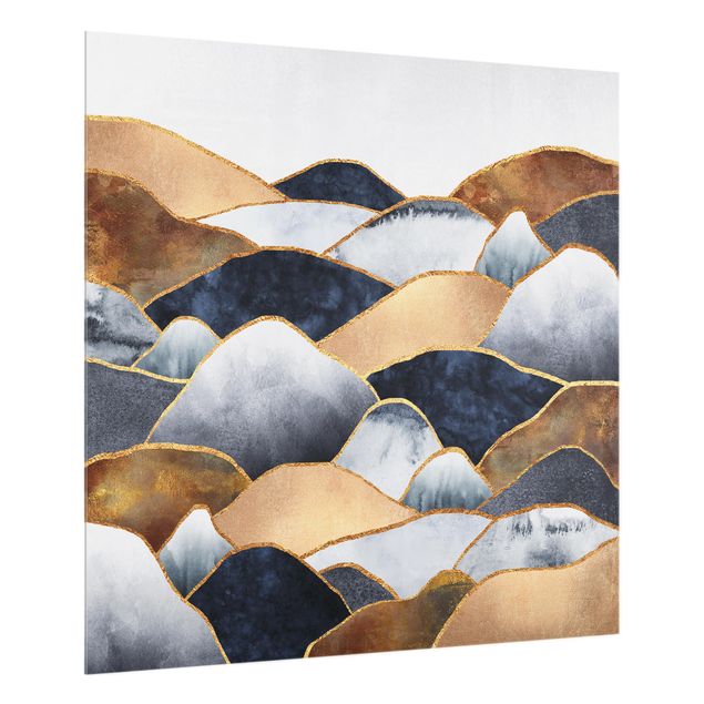 Paraschizzi in vetro - Golden Mountains Watercolor