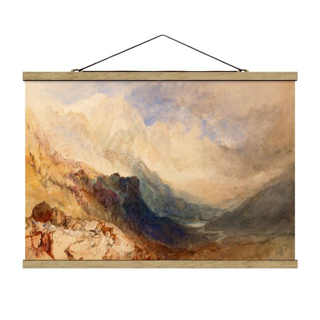 Foto su tessuto da parete con bastone - William Turner - Valle d'Aosta - Orizzontale 2:3