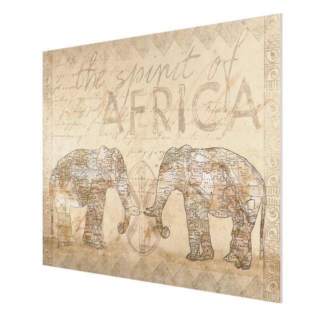 Stampa su Forex - Vintage Collage - Spirit of Africa - Orizzontale 3:4