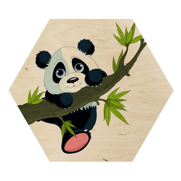 Esagono in legno - Climbing Panda