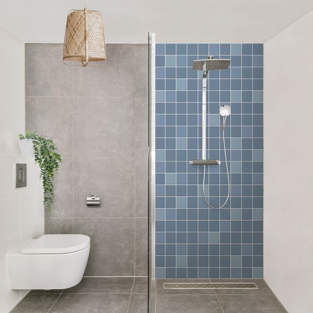 Rivestimenti per doccia alluminio dibond Piastrelle mosaico - Azzurro