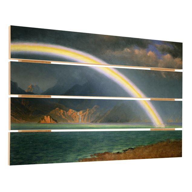 Stampa su legno - Albert Bierstadt - Rainbow Sopra Jenny Lake - Orizzontale 2:3
