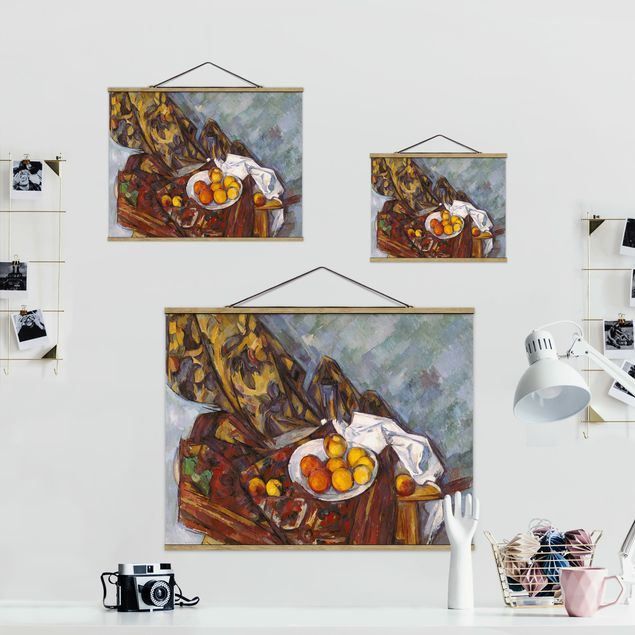 Foto su tessuto da parete con bastone - Paul Cézanne - Natura morta di frutta - Orizzontale 3:4