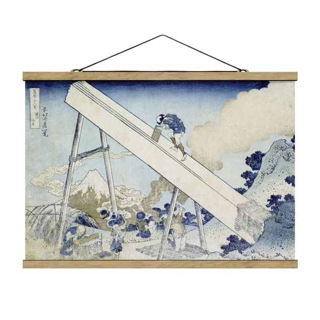 Foto su tessuto da parete con bastone - Katsushika Hokusai - Nelle Montagne Totomi - Orizzontale 2:3