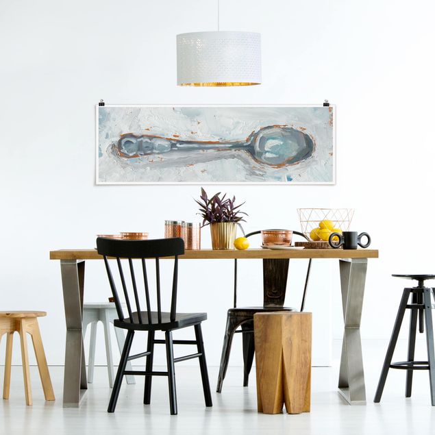 Poster - Impressionistic Posate - Cucchiaio - Panorama formato orizzontale
