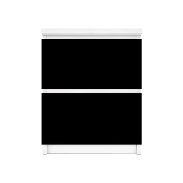 Carta adesiva per mobili IKEA - Malm Cassettiera 2xCassetti - Colour Black