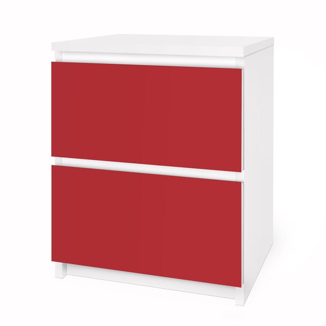Carta adesiva per mobili IKEA - Malm Cassettiera 2xCassetti - Colour carmine