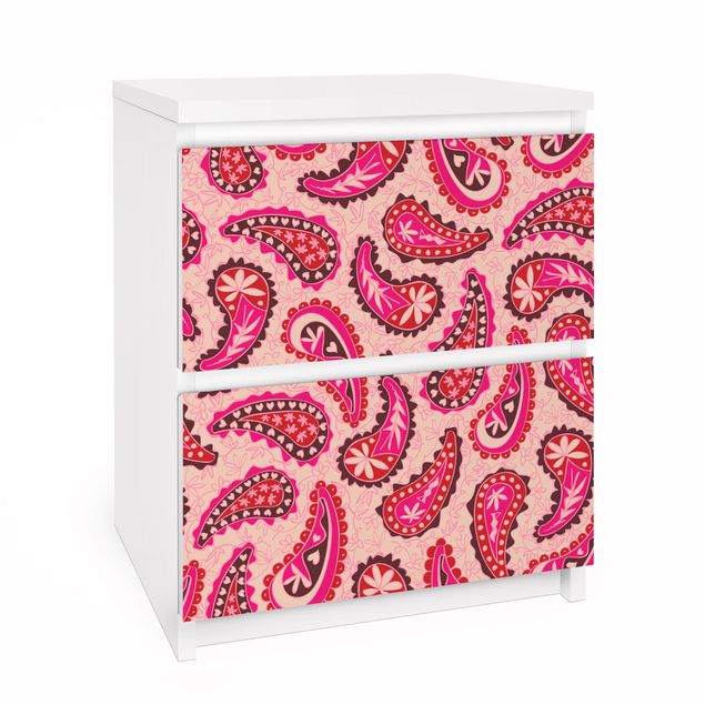 Carta adesiva per mobili IKEA - Malm Cassettiera 2xCassetti - Happy Paisley Design