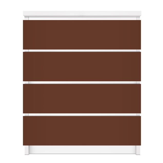 Carta adesiva per mobili IKEA - Malm Cassettiera 4xCassetti - Colour Chocolate
