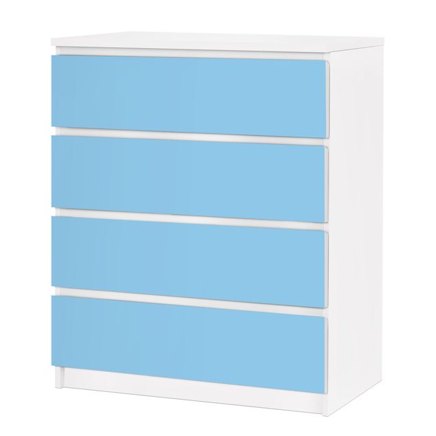 Carta adesiva per mobili IKEA - Malm Cassettiera 4xCassetti - Colour Light Blue