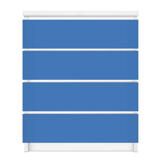 Carta adesiva per mobili IKEA - Malm Cassettiera 4xCassetti - Colour Royal Blue