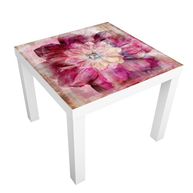 Carta adesiva per mobili IKEA - Lack Tavolino Grunge Flower