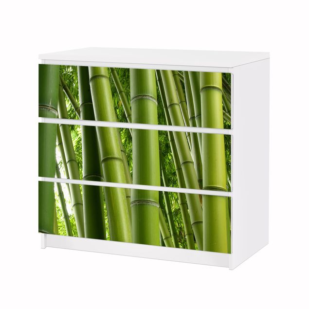 Carta adesiva per mobili IKEA - Malm Cassettiera 3xCassetti - Bamboo Trees No.1
