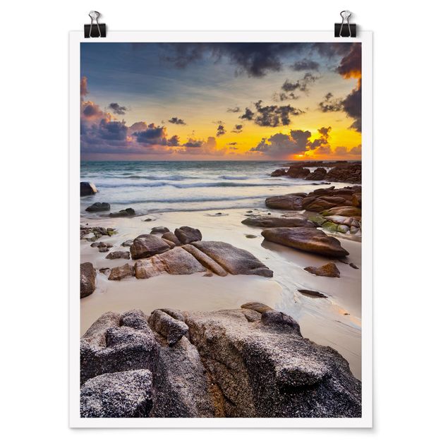 Poster - Sunrise Beach In Thailandia - Verticale 4:3