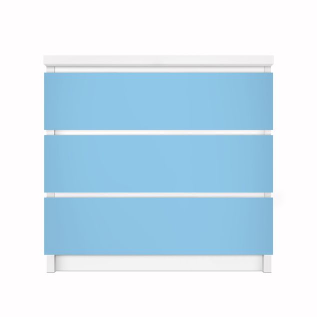 Carta adesiva per mobili IKEA - Malm Cassettiera 3xCassetti - Colour Light Blue