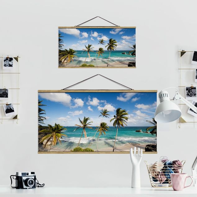 Foto su tessuto da parete con bastone - Spiaggia Di Barbados - Orizzontale 1:2