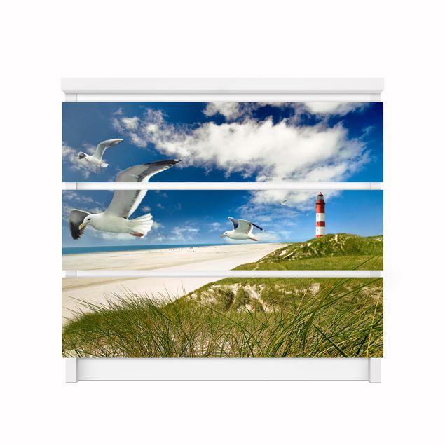 Carta adesiva per mobili IKEA - Malm Cassettiera 3xCassetti - Dune Breeze