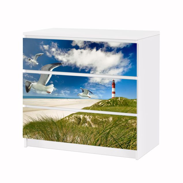 Carta adesiva per mobili IKEA - Malm Cassettiera 3xCassetti - Dune Breeze