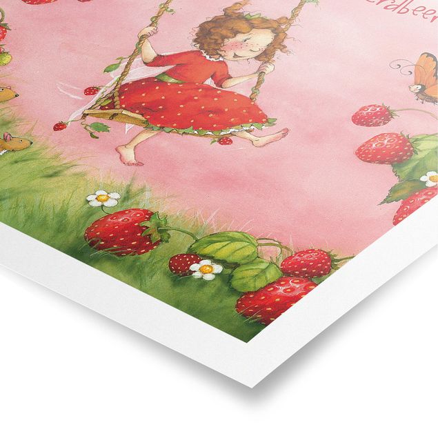 Poster acquerello The Strawberry Fairy - L'altalena dell'albero