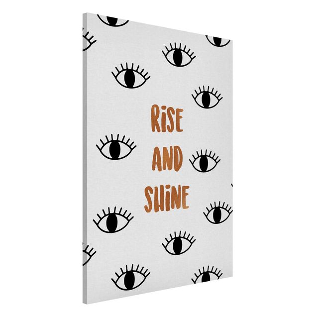 Lavagna magnetica per ufficio Citazione della camera da letto - Rise & Shine