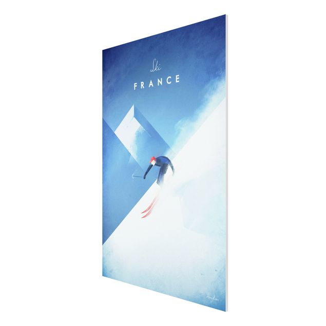 Stampa su Forex - Viaggi Poster - Sciare in Francia - Verticale 3:2