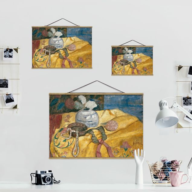 Foto su tessuto da parete con bastone - Paula Modersohn-Becker - Natura Morta Con Le Perle - Orizzontale 2:3
