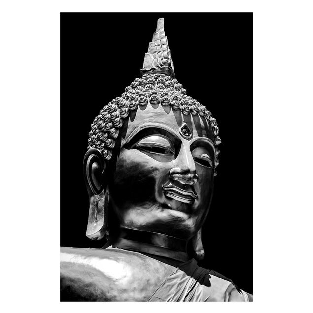 Lavagna magnetica nero Volto di statua di Buddha