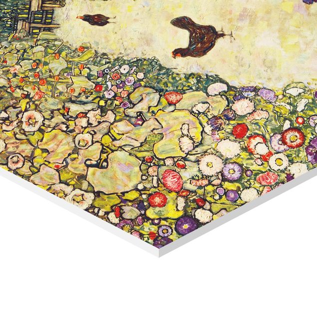 Esagono in forex - Gustav Klimt - Garden Way con i polli