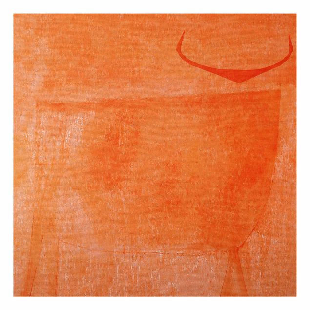 quadri con animali Toro arancione