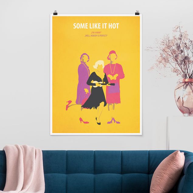 Poster illustrazioni Locandina del film A qualcuno piace caldo