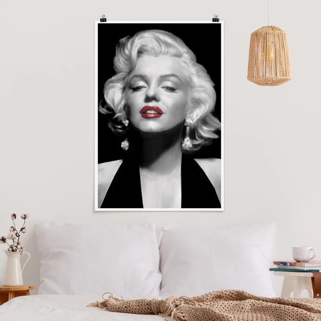 poster vintage originali Marilyn con le labbra rosse