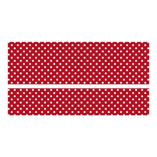 Carta adesiva per mobili IKEA - Malm Letto basso 140x200cm No.DS92 Dot Design Girly Red