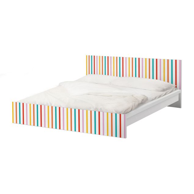 Carta adesiva per mobili IKEA - Malm Letto basso 140x200cm No.UL750 Stripes