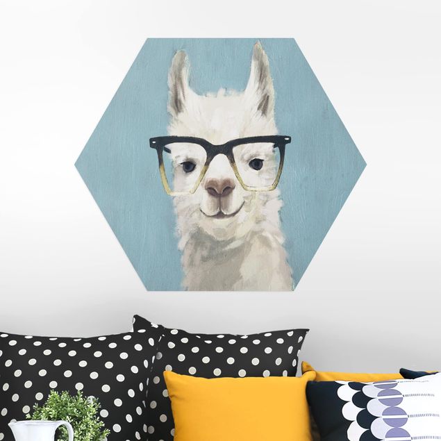 quadri con animali Lama con occhiali IV