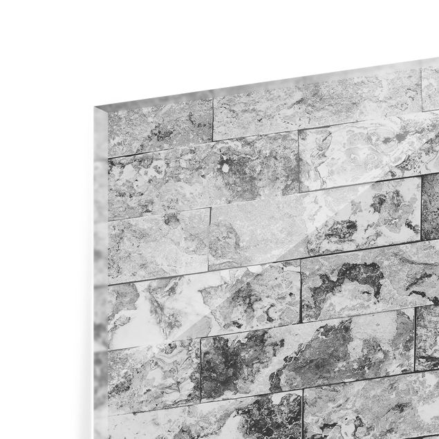 Paraschizzi in vetro - Stone Wall Natural Marble Grey