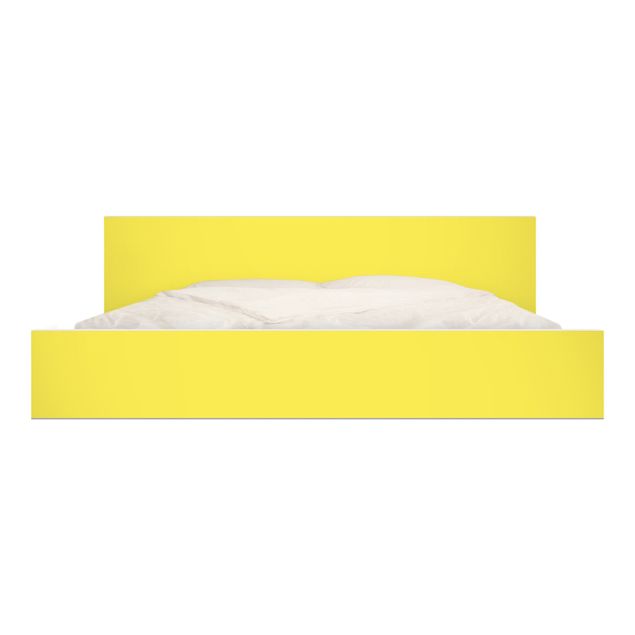 Carta adesiva per mobili IKEA - Malm Letto basso 180x200cm Colour Lemon Yellow