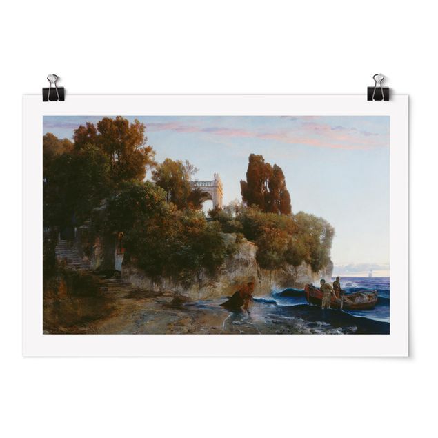 Poster - Arnold Böcklin - Castle By The Sea - Orizzontale 2:3