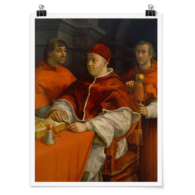 Poster - Raffael - Ritratto di Papa Leone X - Verticale 4:3