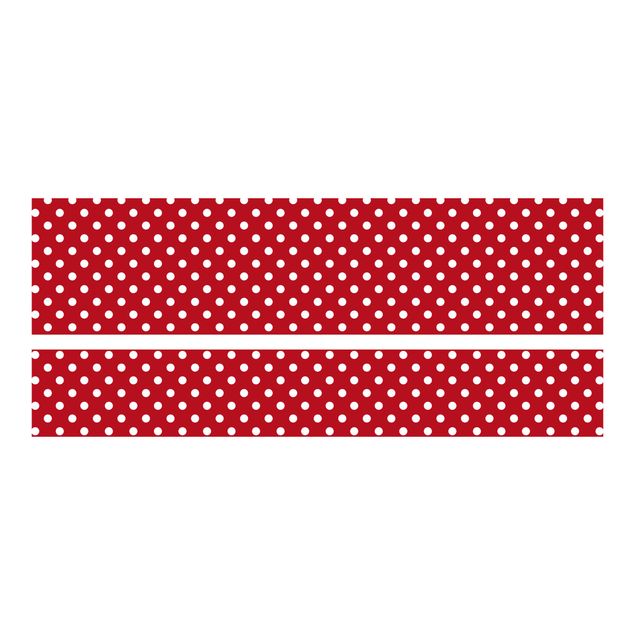 Carta adesiva per mobili IKEA - Malm Letto basso 180x200cm No.DS92 Dot Design Girly Red
