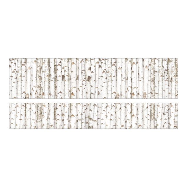 Carta adesiva per mobili IKEA - Malm Letto basso 180x200cm No.YK15 birch wall