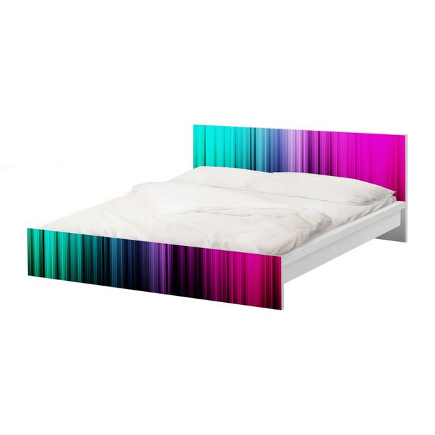 Carta adesiva per mobili IKEA - Malm Letto basso 180x200cm Rainbow Display