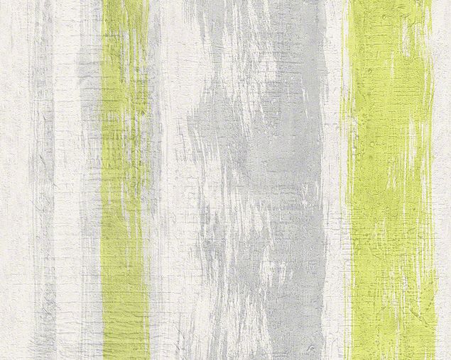 Carta da parati - A.S. Création Best of Wood`n Stone 2nd Edition in Giallo Grigio Verde