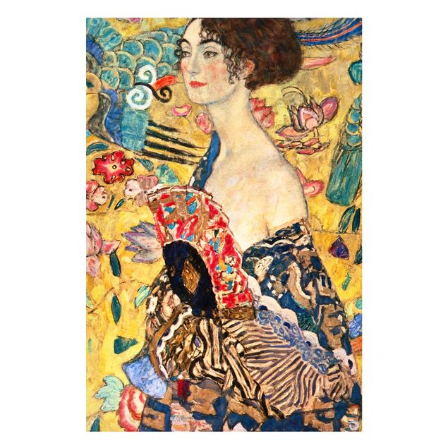 Lavagna magnetica per ufficio Gustav Klimt - Signora con ventaglio