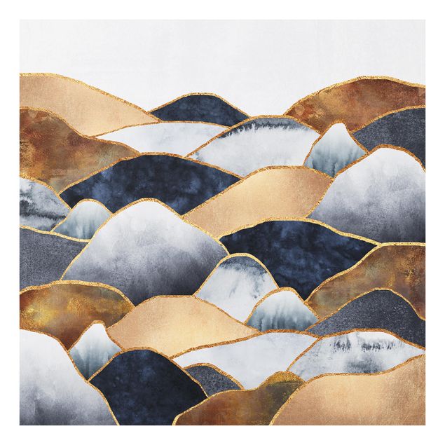 Paraschizzi in vetro - Golden Mountains Watercolor