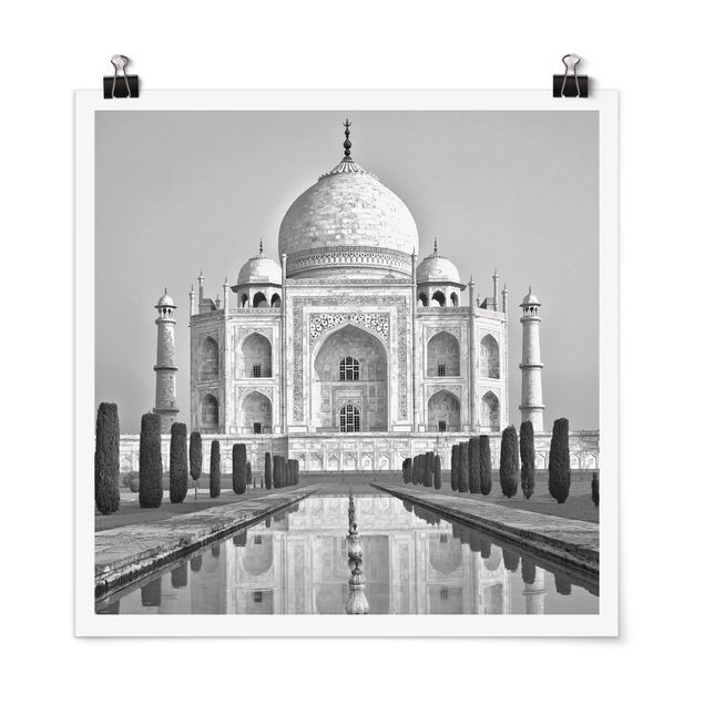 Poster - Taj Mahal With Garden - Quadrato 1:1
