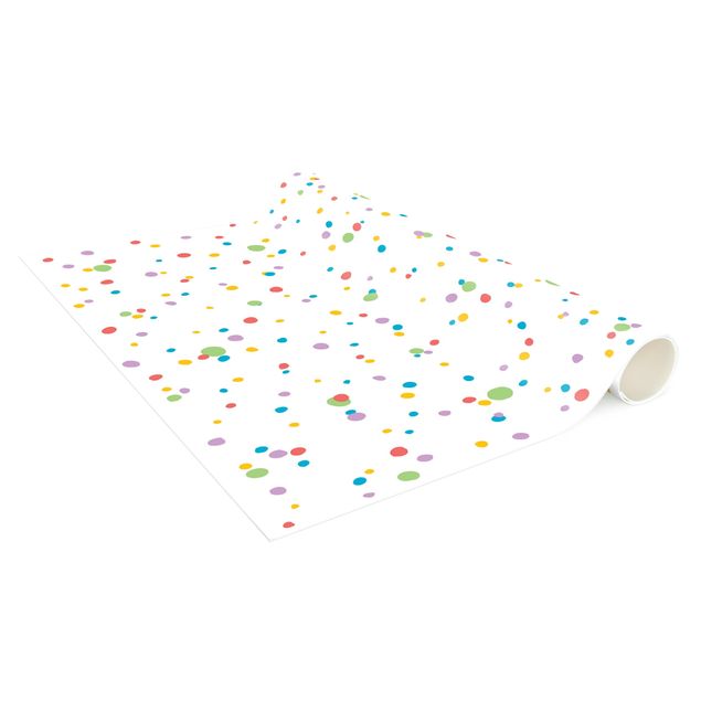 Tappeti bianchi Disegno di piccoli punti colorati