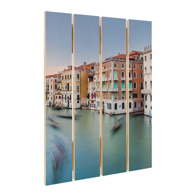 Stampa su legno - Vista Canal Grande dal Ponte di Rialto di Venezia - Verticale 3:2