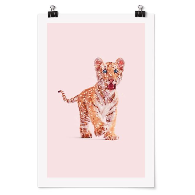 Poster - Tiger con glitter - Verticale 3:2