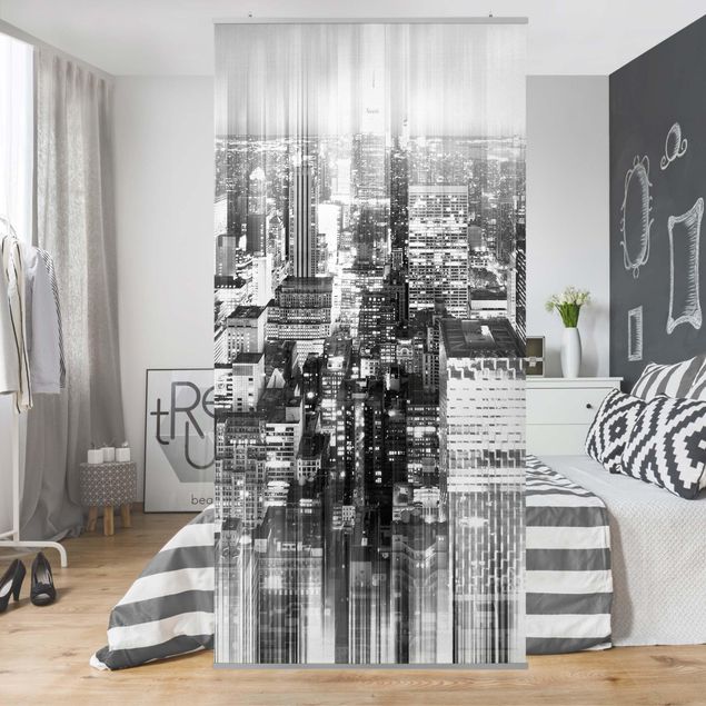 Tenda a pannello - New York black and white urban stretch 250x120cm